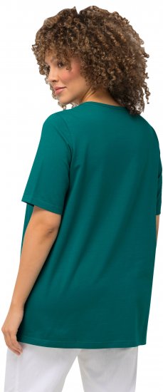 Ulla Popken Essential Square Neck Stretch Tee Emerald - T-särgid - 