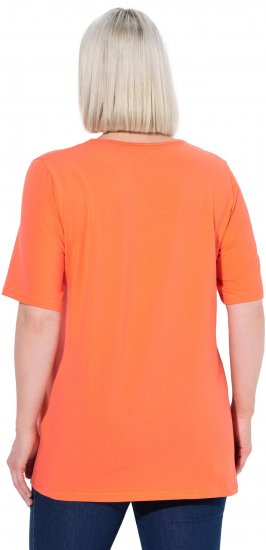 Ulla Popken Essential Square Neck Stretch Tee Coral Pink - T-särgid - 