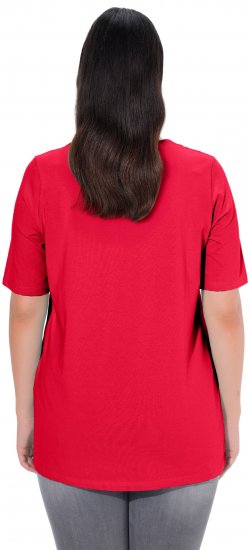 Ulla Popken Essential Square Neck Stretch Tee Red - T-särgid - 