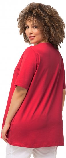 Ulla Popken Essential Square Neck Stretch Tee Dark Pink - T-särgid - 
