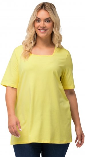 Ulla Popken Essential Square Neck Stretch Tee Lemon Yellow - T-särgid - 