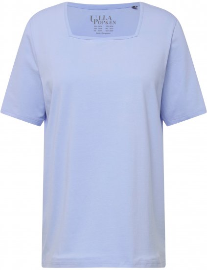 Ulla Popken Essential Square Neck Stretch Tee Sky Blue - T-särgid - 