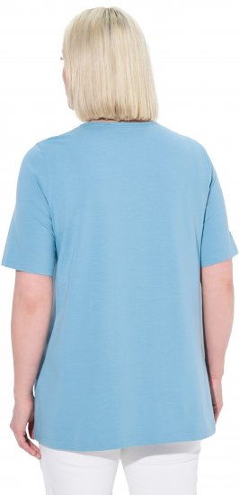 Ulla Popken Essential Square Neck Stretch Tee Light Teal - T-särgid - 