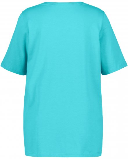 Ulla Popken Essential Square Neck Stretch Tee Deep Aqua - T-särgid - 