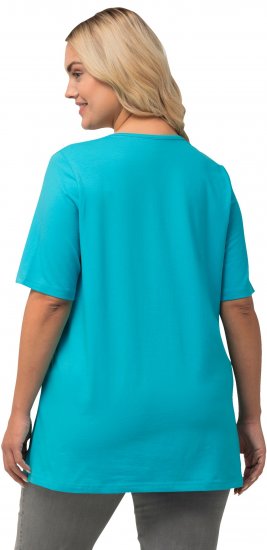 Ulla Popken Essential Square Neck Stretch Tee Deep Aqua - T-särgid - 