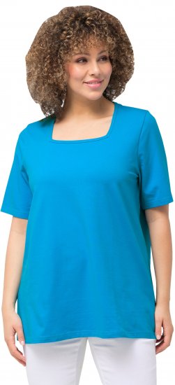 Ulla Popken Essential Square Neck Stretch Tee Sapphire Blue - T-särgid - 
