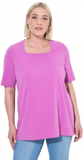 Ulla Popken Essential Square Neck Stretch Tee Cool Pink - T-särgid - 
