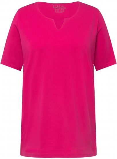 Ulla Popken Essential Square Neck Stretch Tee Fuchsia Pink - T-särgid - 