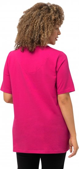 Ulla Popken Essential Square Neck Stretch Tee Fuchsia Pink - T-särgid - 