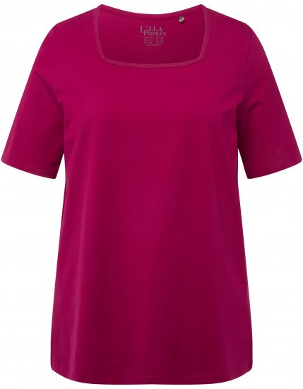 Ulla Popken Essential Square Neck Stretch Tee Magnolia Red - T-särgid - 