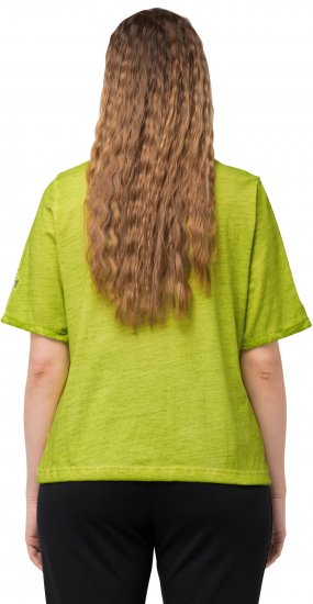 Ulla Popken Cold Dyed Sweetheart Neckline Short Sleeve Tee Apple Green - T-särgid - 