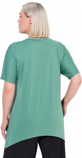 Ulla Popken Quick Drying Pointed Hem Stretch Fit Tee Ivy Green - T-särgid - 