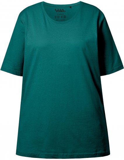 Ulla Popken Basic Round Neck Short Sleeve Relaxed Fit T-Shirt Teal Green - T-särgid - 