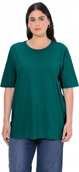 Ulla Popken Basic Round Neck Short Sleeve Relaxed Fit T-Shirt Teal Green - T-särgid - 