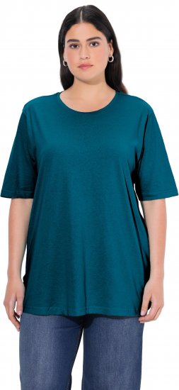 Ulla Popken Basic Round Neck Short Sleeve Relaxed Fit T-Shirt Dark Green - T-särgid - 
