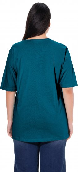 Ulla Popken Basic Round Neck Short Sleeve Relaxed Fit T-Shirt Dark Green - T-särgid - 
