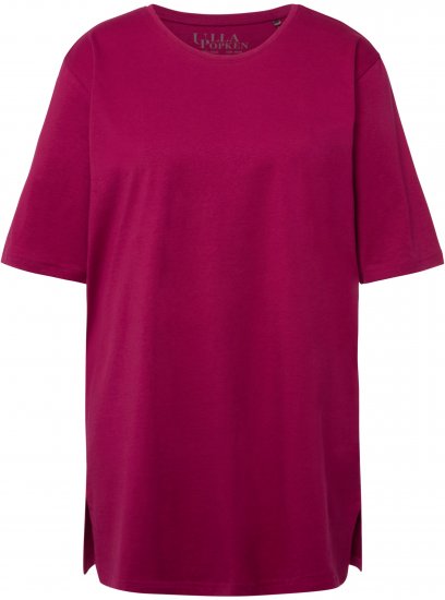 Ulla Popken Basic Round Neck Short Sleeve Relaxed Fit T-Shirt Magnolia Red - T-särgid - 