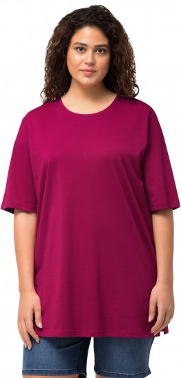 Ulla Popken Basic Round Neck Short Sleeve Relaxed Fit T-Shirt Magnolia Red - T-särgid - 