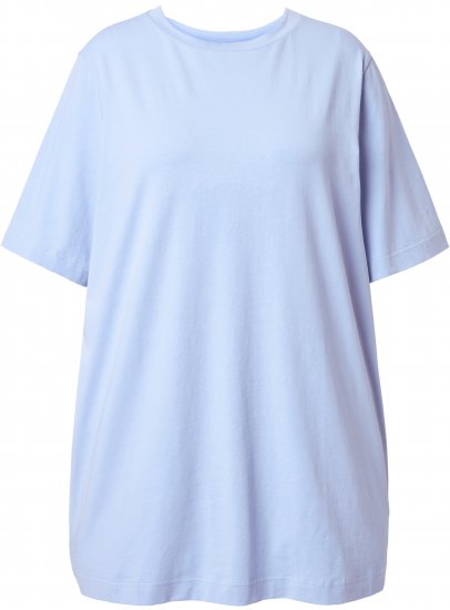 Ulla Popken Basic Round Neck Short Sleeve T-Shirt Light Blue - T-särgid - 