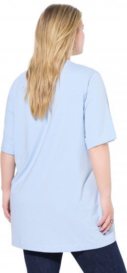 Ulla Popken Basic Round Neck Short Sleeve T-Shirt Light Blue - T-särgid - 
