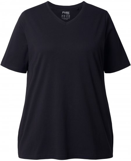 Ulla Popken Eco Cotton Basic T-Shirt 2-Pack Black/Red - T-särgid - 