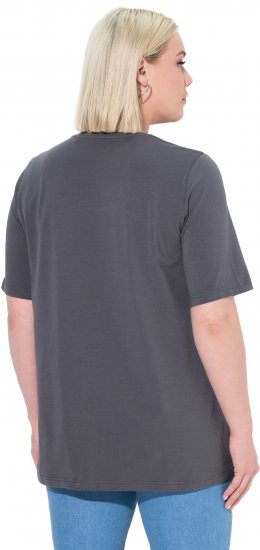 Ulla Popken Essential Round Neck Stretch Tee Graphite Grey - T-särgid - 