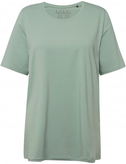 Ulla Popken Essential Round Neck Stretch Tee Light Moss Green - T-särgid - 