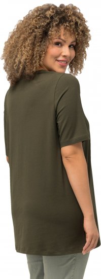 Ulla Popken Essential Round Neck Stretch Tee Forest Green - T-särgid - 