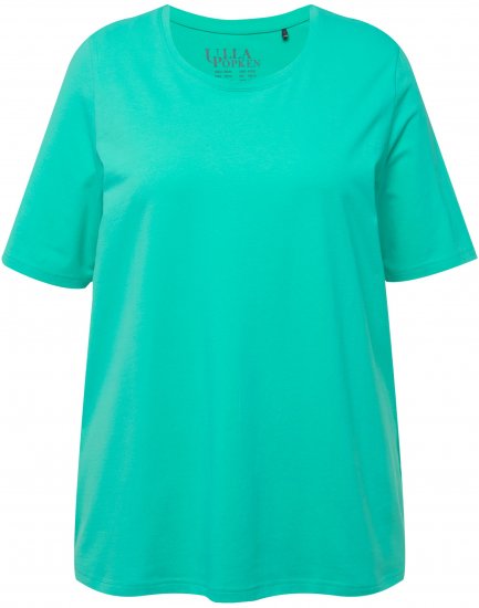 Ulla Popken Essential Round Neck Stretch Tee Turquoise - T-särgid - 