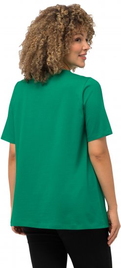Ulla Popken Essential Round Neck Stretch Tee Emerald Green - T-särgid - 