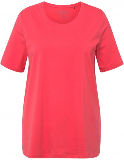 Ulla Popken Essential Round Neck Stretch Tee Dark Coral - T-särgid - 