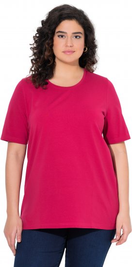 Ulla Popken Essential Round Neck Stretch Tee Dark Raspberry - T-särgid - 