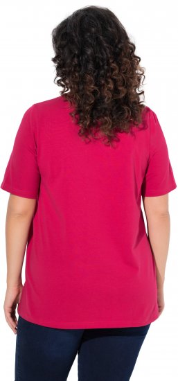 Ulla Popken Essential Round Neck Stretch Tee Dark Raspberry - T-särgid - 