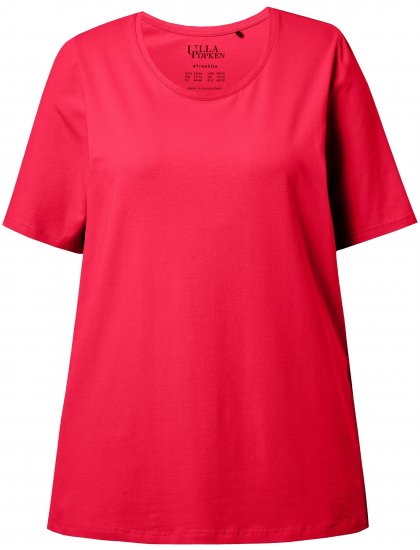 Ulla Popken Essential Round Neck Stretch Tee Red - T-särgid - 