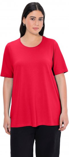 Ulla Popken Essential Round Neck Stretch Tee Red - T-särgid - 