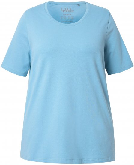 Ulla Popken Essential Round Neck Stretch Tee Light Teal - T-särgid - 