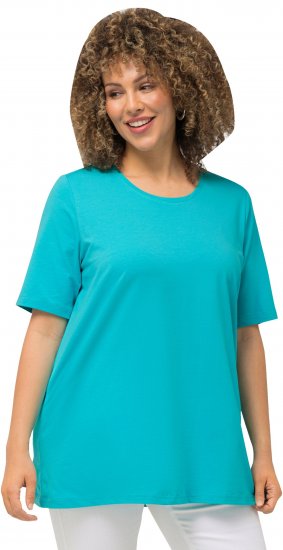 Ulla Popken Essential Round Neck Stretch Tee Deep Aqua - T-särgid - 