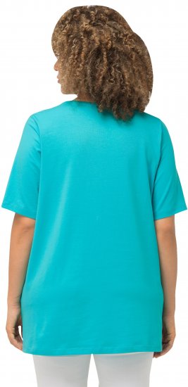 Ulla Popken Essential Round Neck Stretch Tee Deep Aqua - T-särgid - 