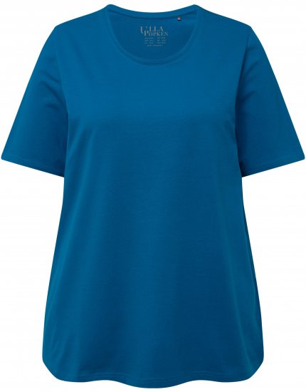 Ulla Popken Essential Round Neck Stretch Tee Medium Blue - T-särgid - 