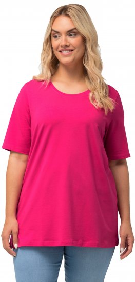Ulla Popken Essential Round Neck Stretch Tee Fuchsia Pink - T-särgid - 