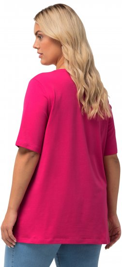 Ulla Popken Essential Round Neck Stretch Tee Fuchsia Pink - T-särgid - 