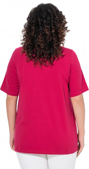Ulla Popken Essential V-Neck Stretch Tee Dark Raspberry - T-särgid - 