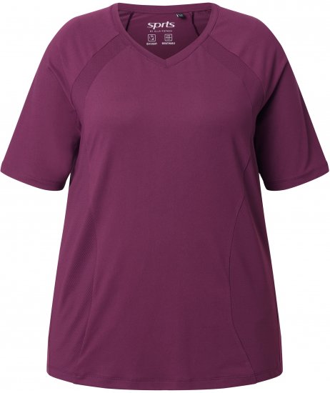 Ulla Popken Quick-Drying Short Sleeve T-Shirt Dark Cherry - T-särgid - 