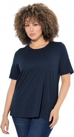 Ulla Popken Scoop Neck Short Sleeve Tee Navy - T-särgid - 