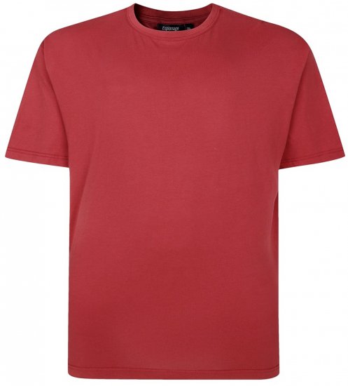 Espionage T015 Plain T-Shirt Ruby - T-särgid - Suured T-särgid 2XL – 14XL
