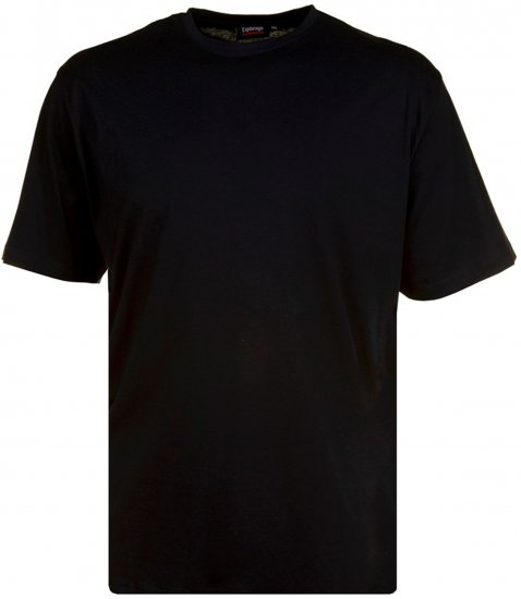 Espionage T015 Plain Crew Neck T-Shirt Black - T-särgid - Suured T-särgid 2XL – 14XL