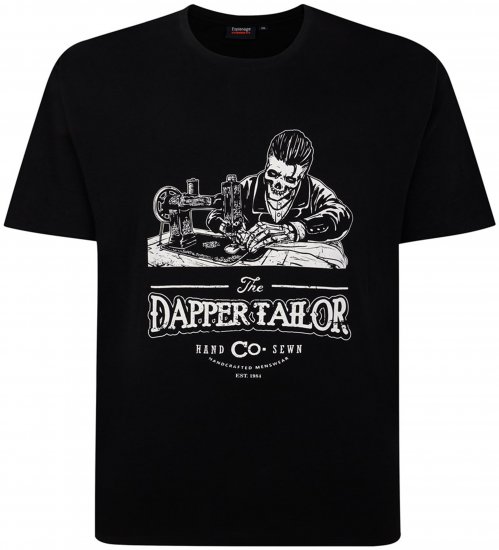 Espionage T426 Dapper Tailor Printed T-Shirt Black - T-särgid pildiga - 