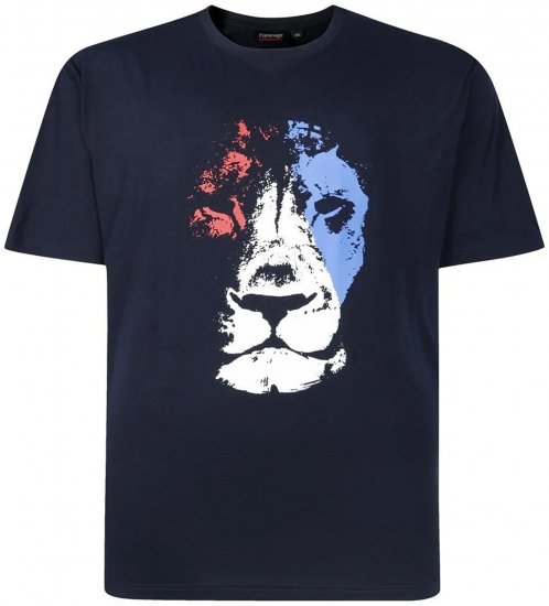 Espionage T440 Abstract Lion Printed T-Shirt Navy - T-särgid pildiga - 