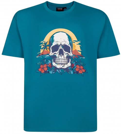 Espionage T452 Skull Island Printed T-Shirt Jade - T-särgid pildiga - 