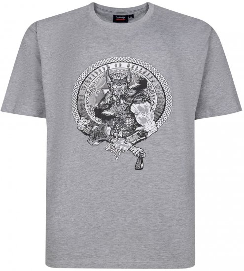Espionage T453 Thors Hammer Printed T-Shirt Grey - T-särgid pildiga - 